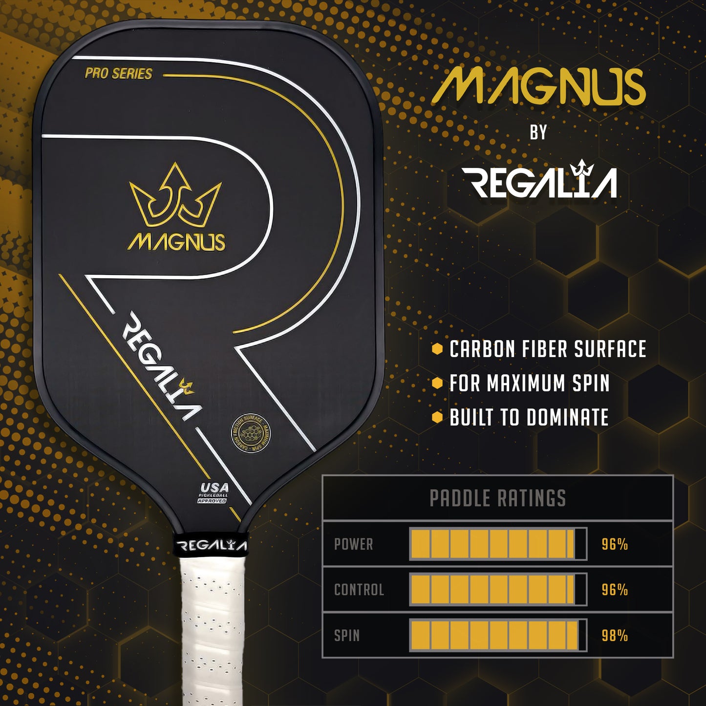 REGALIA MAGNUS - PRO SERIES PICKLEBALL PADDLE